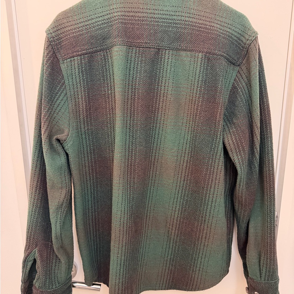 Madewell Mens Green Plaid over shirt - Picture 4 of 4